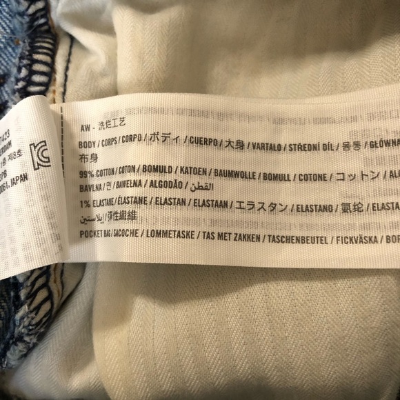 ABERCROMBIE & FITCH The Mom High Rise Curve Love Jean Shorts Size 35 - Picture 6 of 8